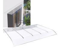 Auvent transparent en polycarbonate pour fenêtres ou portes, 40 x 250 cm, imperméable, résistant aux UV, à la pluie et au soleil, auvent d'extérieur durable