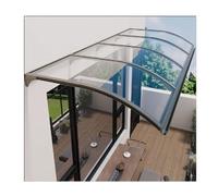 Auvent transparent en polycarbonate résistant aux intempéries Design élégant s'adapte à tous les styles architecturaux 45 x 80 cm Protection extérieure durable.