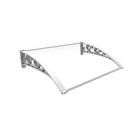 Auvent transparent pour fenêtre, balcon extérieur, abri contre la pluie et la neige, pare-soleil pour véranda, porche, protection multiple (60 x 100 cm, 60 x 80 cm)