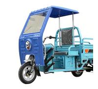 Auvent Tricycle Électrique, Toit Protection Tous Temps Anti-Pluie Anti-Vent, Fixation Boulon u Renforcé Facile À Installer for Tricycle Cargo 3 Roues(Blue1)