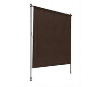 Auvent Vertical à Manivelle sans Perçage 150 x 270 cm - Toile d’Ombrage Résistante aux UV et aux Intempéries, Brise-Vue pour Balcon, Terrasse, Jardin et Pergola (Brown,200×270CM)