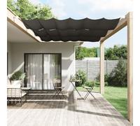 Auvent Vertical Anthracite 140x270 cm en Tissu Oxford, Vent pour Balcon, écran d'intimité résistant à l'eau et aux UV, Fixation Facile avec Corde et Outils Inclus,
