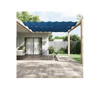 Auvent Vertical Ecran de Protection Ecran d'Intimité de Balcon Auvent de Patio Jardin Extérieur Bleu 140x420 cm Tissu 148460