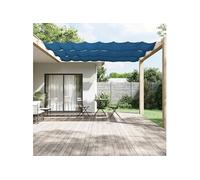 Auvent Vertical Ecran de Protection Ecran d'Intimité de Balcon Auvent de Patio Jardin Extérieur Bleu 100x360 cm Tissu 148452