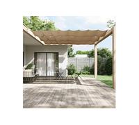 Auvent Vertical Ecran de Protection Ecran d'Intimité de Balcon Auvent de Patio Jardin Extérieur Taupe 140x800 cm 148413