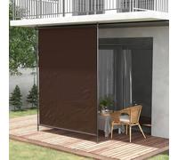 Auvent vertical extensible réglable avec manivelle - 215310 cm de hauteur - Sans perçage - Auvent d'extérieur pour balcon et jardin - Marron - Bras de 1,5 m de long