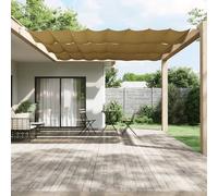 Auvent Vertical Taupe 60x800 cm Tissu Oxford Ecran de Protection Balcon vidaXL