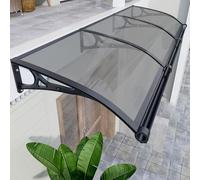 Auvents de fenêtre d'extérieur avec supports en aluminium pour protection contre la pluie, la neige et le soleil, installation facile pour terrasses et fenêtres de chambre à coucher