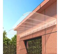 Auvents de fenêtre incurvés modernes et housses de patio en polycarbonate transparent - Auvent facile à installer pour portes, jardins, patios et terrasses - Protection extérieure résistante aux
