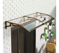 Auvents de Porte D’entrée Auvent D’auvent de Pluie de Porche Imperméable Extérieur avec Évier de Drainage, Support en Aluminium, Auvent de Porte pour Fenêtre, Couverture de Toit, Patio