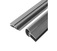 Auvents de Porte en Polycarbonate, Bandes de Finition des Bords Avant et arrière, Accessoires de quincaillerie for auvent de Porche en Aluminium(Grey,120 cm)