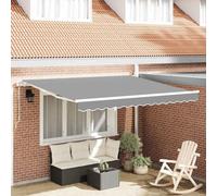 Auvents pour Portes D'entrée Auvent De Porte, Auvent Blanc 3 x 2,5 m Métal Store Enrouleur Exterieur pour Cour, Balcon, Jardin