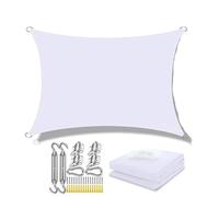 Auvents rectangulaires imperméables durables pour terrasse, jardin, piscine et voiture - Voile d'ombrage polyvalent pour toutes les conditions météorologiques