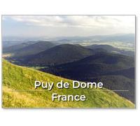 Auvergne Vulcan Since Top of The Puy De Dome Vulcan at Sunset Dramatic Light Landscape Clermont Ferrand France Design 2 Aimant de réfrigérateur