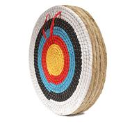 AUVIM Archer Cible d'arc en Herbe pour Arc récidivant Arc Composite ou Arc Long 20 Pouces Cible d'arc Traditionnelle pour Les Enfants et Les Adolescents (White Black 5 Layers)