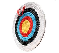 AUVIM Archer Cible d'arc en Herbe pour Arc récidivant Arc Composite ou Arc Long 20 Pouces Cible d'arc Traditionnelle pour Les Enfants et Les Adolescents (White Black 1 Layer)