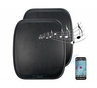 Auvisio 2 haut-parleurs rechargeables avec radio et fonction bluetooth - coloris noir