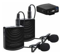 Auvisio 2 microphones sans fil 2,4 GHz avec récepteur jack 3,5 mm