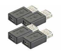 Auvisio 4 adaptateurs USB 2.0 type A vers Micro-USB type B