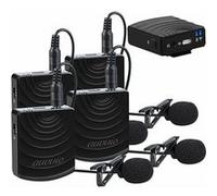 Auvisio : 4 microphones sans fil 2,4 GHz avec récepteur jack 3,5 mm