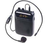 auvisio Amplificateur de Voix : amplificateur Vocal numérique, Enregistrement, écran, FM, USB, microSD, Batterie (amplificateur de Voix, amplificateur Vocal pour Guides, amplificateur de Micro)