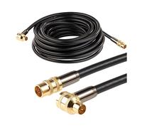 Câble antenne coaxial HDTV - Auvisio - 10 m - Connecteur coudé 90° - Plaqué or 24 carats - 105 dB
