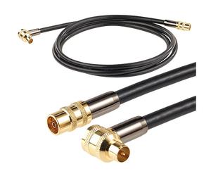 Auvisio Câble antenne coaxial HDTV Premium 105 dB à connecteur coudé 90° - 2 m