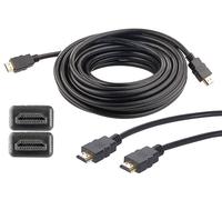 Câble HDMI Compatible 4K, 3D & Full HD, HEC, Noir - 10 m [Auvisio]