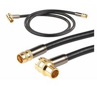 Auvisio Câble satellite (fiches F) HDTV 105 dB à blindage renforcé - Coudé - 1 m