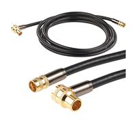 Auvisio Câble satellite (fiches F) HDTV 105 dB à blindage renforcé - Coudé - 3 m