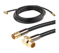 Auvisio Câble satellite (fiches F) HDTV 105 dB à blindage renforcé - Coudé - 5 m