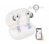 Auvisio Ecouteurs sans fil True Wireless IHS-730.app avec bluetooth 5.2 et réduction active du bruit - blan