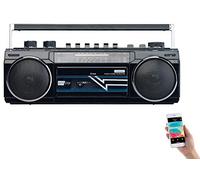 auvisio Enregistreur Cassette : Boombox rétro avec Lecteur Cassette, Radio, USB, SD & Bluetooth, 8 W (enregistreur Cassette rétro, enregistreur de Cassettes, Cartes mémoire)