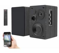 Auvisio Haut-parleurs stéréo actifs bluetooth avec boîtier en bois MSS-95.usb