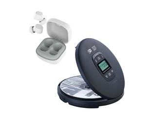 Auvisio Lecteur CD portable, radio DAB+, Bluetooth et casque stéréo intra-auriculaire