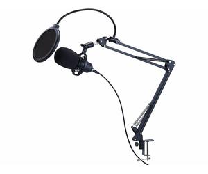 Auvisio Microphone à condensateur USB professionnel avec support articulé