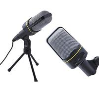 auvisio Microphone : Microphone de Studio à condensateur Professionnel avec trépied, Prise Jack 3,5 mm (Micro, Microphone pour PC, Ordinateur Portable)