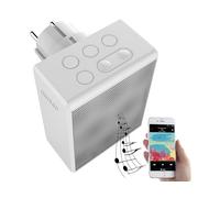 Auvisio Radio secteur FM avec fonctions bluetooth et mains libres, blanc