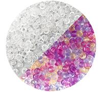 Auvoau Lot de 1 000 perles solaires magiques UV de 9 mm, changement de couleur pour collier, perles de cheveux, porte-clés, fabrication de bijoux
