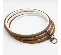 Auvotuis Lot de 3 Cadres pour Broderie, Cerceaux à Broder Ronds de 21,8 cm en Imitation Bois pour Décoration de Noël, Artisanat et Couture