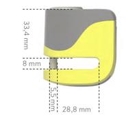 Auvray Serrure Disc B-lock-06 Mini Alarme Jaune