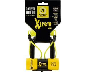AUVRAY - Antivol moto bloque disque MINI U - BLOCK DISC XTREM MINI - Haute sécurité - Cordon de rappel-Certifié SRA et ART-Recommandé par les assurances-Résistance maximale-Double système verrouillage