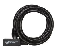 ANTIVOL VELO SPIRAL A CLE D 8 X 1.50M AUVRAY URBA NOIR AVEC SUPPORT