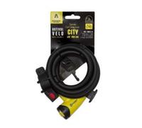 Auvray Antivol spirale City 150 cm Ø 10 mm à clé avec support Noir