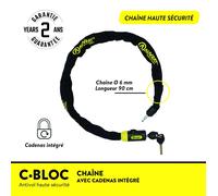 AUVRAY Chaîne C-BLOC Avec Cadenas Intégré Non Homologuée (Ø6 - Longueur 90)