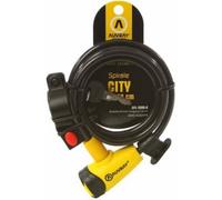 Auvray ANTIVOL Spirale City A CLE Ø10 1.50M + Support Adulte Unisexe, Noir, Taille Unique