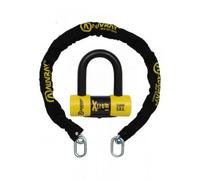AUVRAY - Kit Antivol Moto Bloque Disque ø16mm 62x52mm Xtrem Mini U + Chaîne ø10mm 1.2m - Classe SRA