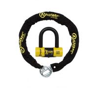 AUVRAY - Kit Antivol Moto Bloque Disque ø16mm 62x52mm Xtrem Mini U + Chaîne Lasso ø12mm 1.2m - Classe SRA