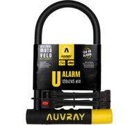 Auvray Antivol en U U-Alarm 128 x 245 mm avec alarme et support Noir