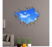 Auvs® Sticker mural amovible en vinyle Motif ouverture dans le mur Effet 3D